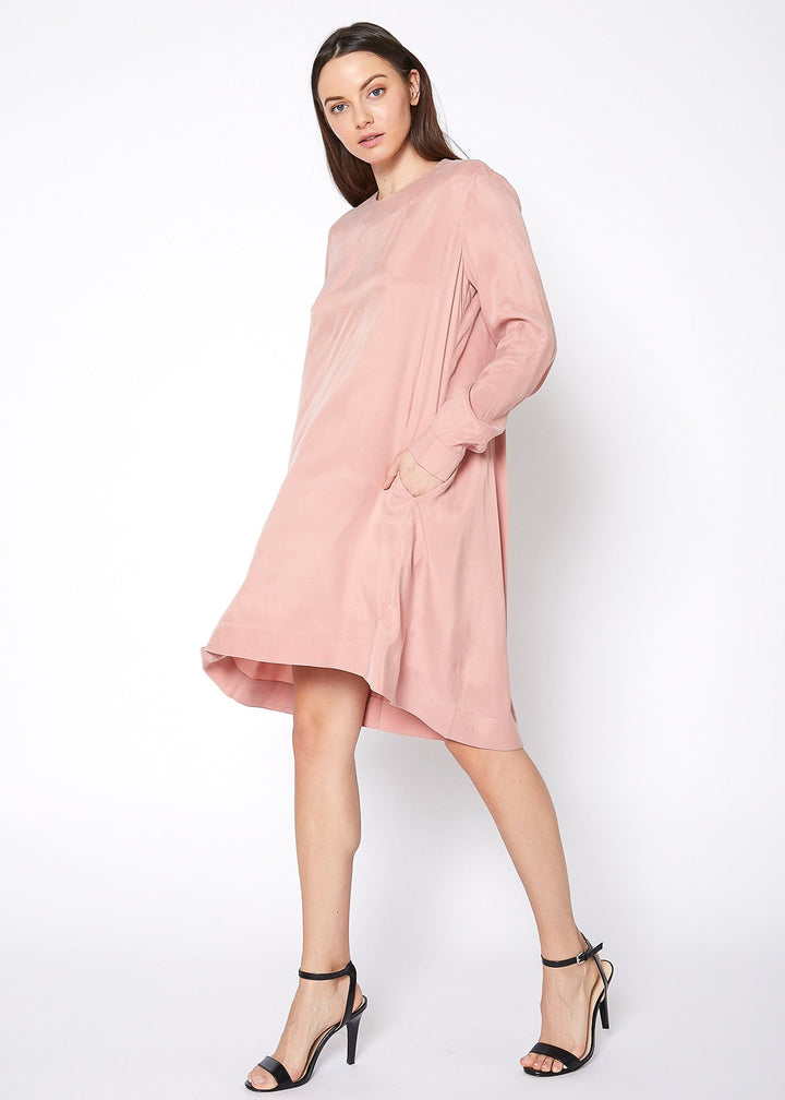 Women's Basic Long Sleeve Crew Neck Dress by Shop at Konus