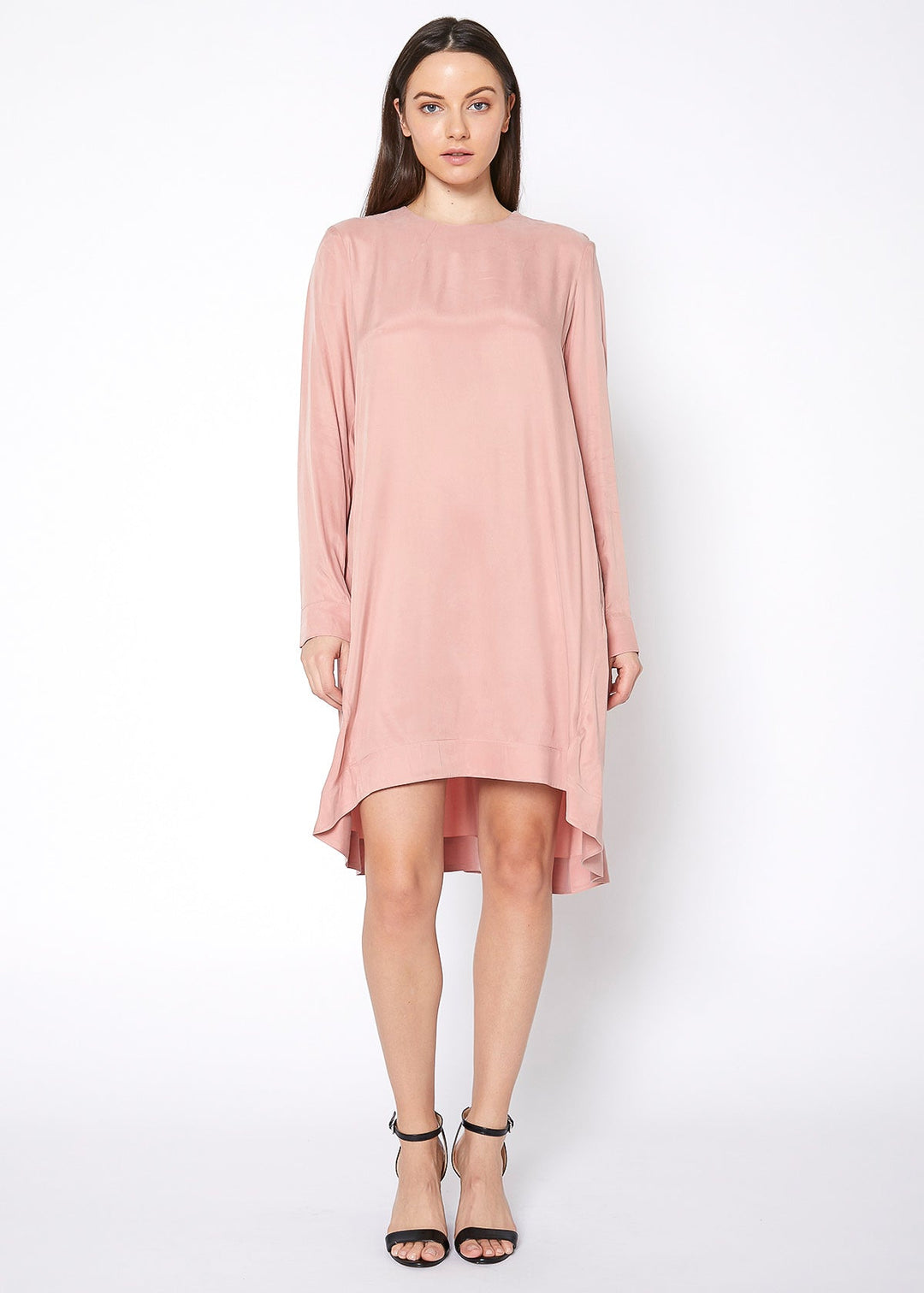 Women's Basic Long Sleeve Crew Neck Dress by Shop at Konus