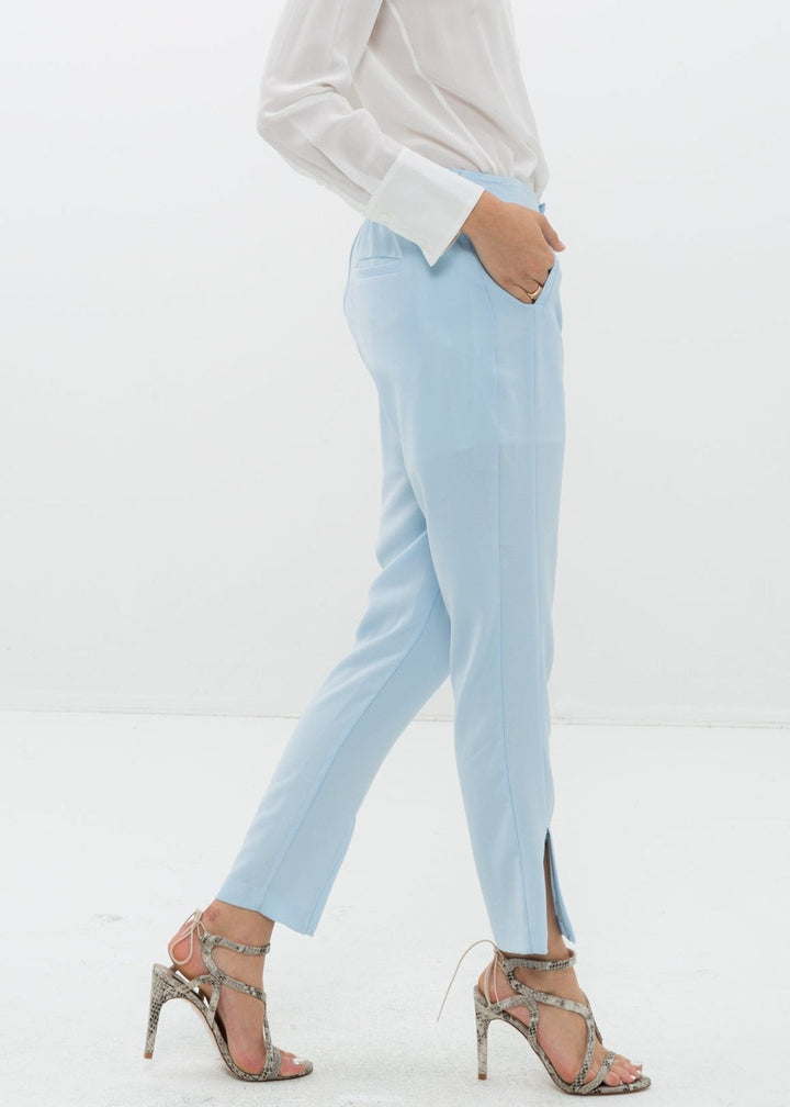 Women's Front Slit Trouser In Sky Blue by Shop at Konus