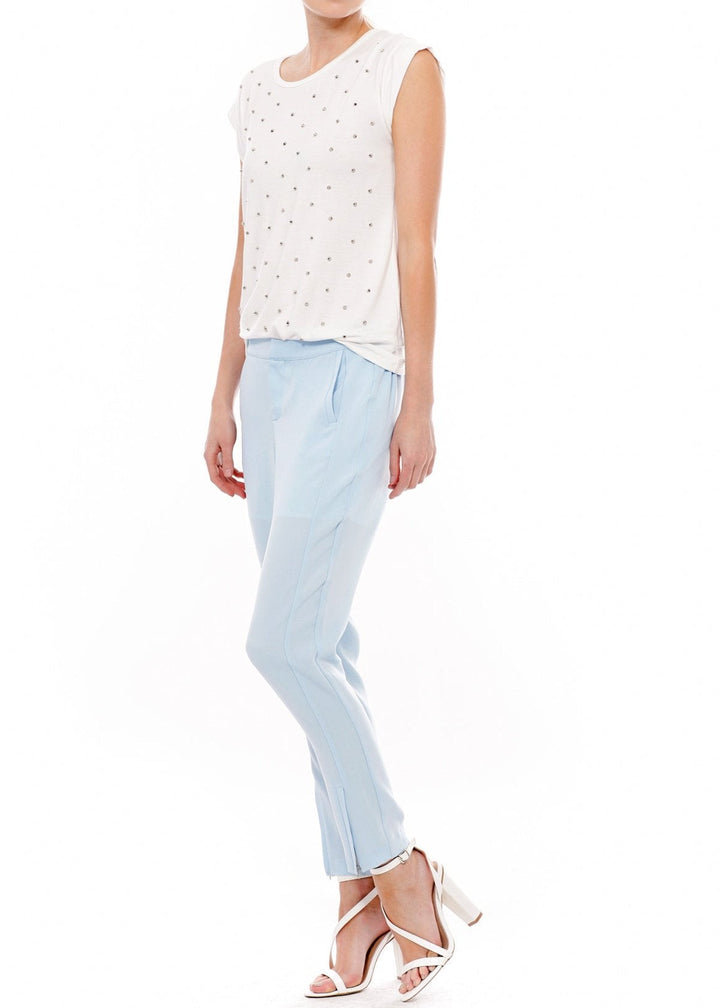 Women's Front Slit Trouser In Sky Blue by Shop at Konus