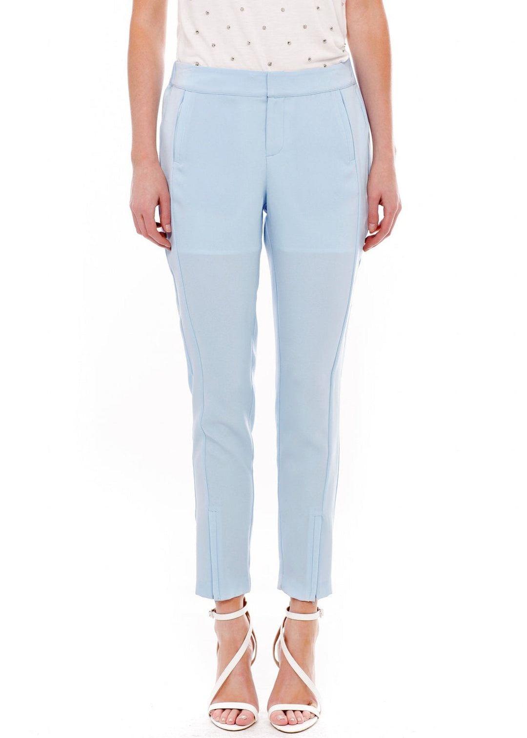 Women's Front Slit Trouser In Sky Blue by Shop at Konus