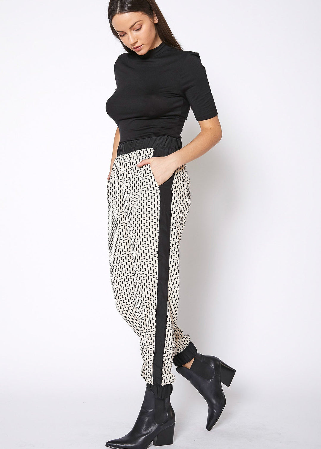 Women's Printed Casual Cuffed Hem Pants by Shop at Konus