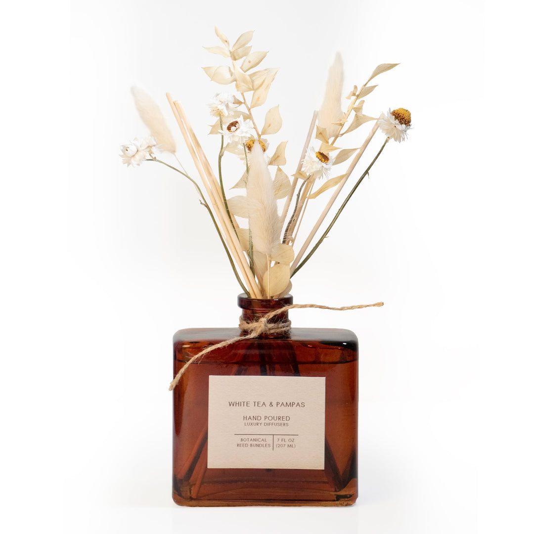 White Tea & Pampas Bouquet Reed Bundle Fragrance Diffuser by Andaluca Home