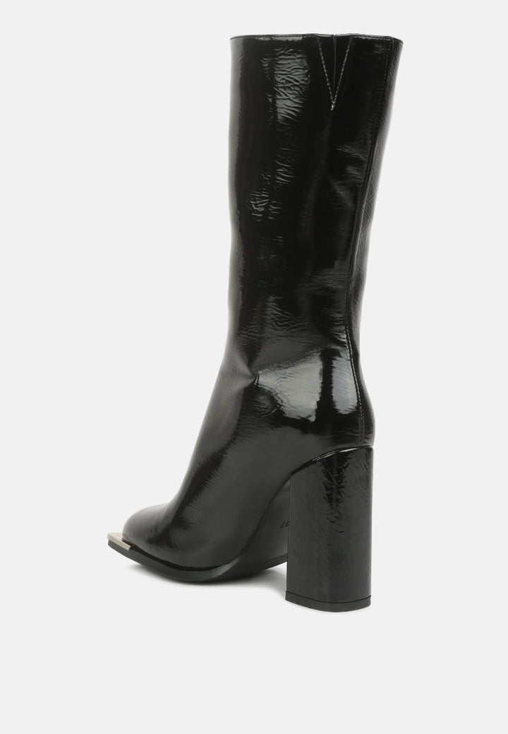 Year Round High Heeled Calf Boots by London Rag