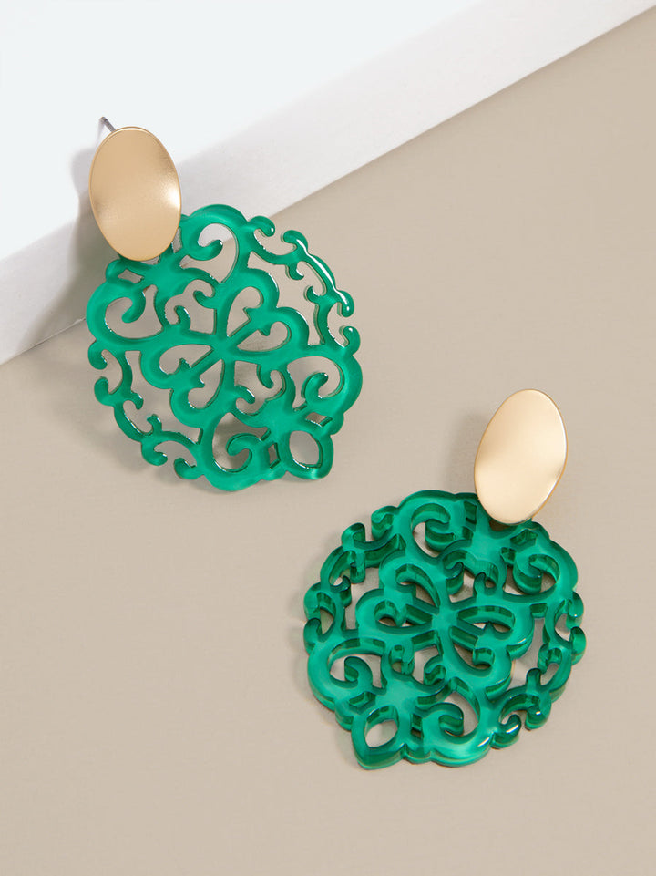 Mia Damask Drop Earring by ZENZII