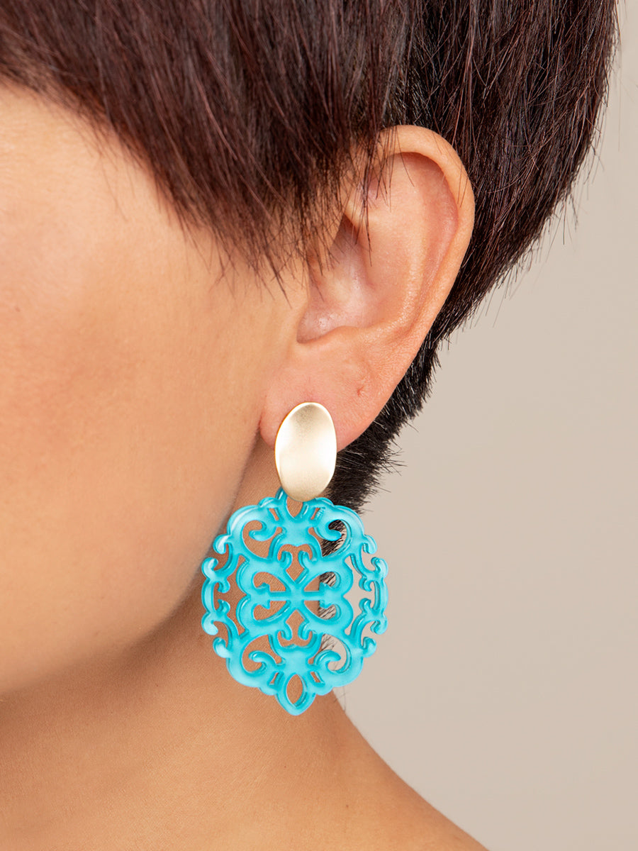 Mia Damask Drop Earring by ZENZII