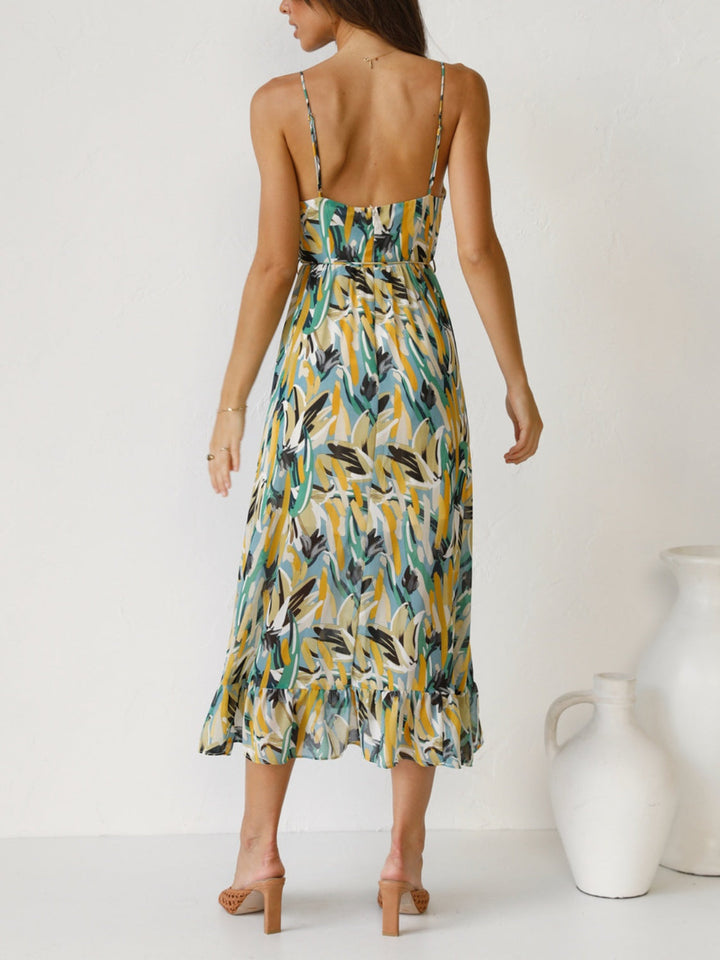 Printed Sleeveless Midi Cami Dress