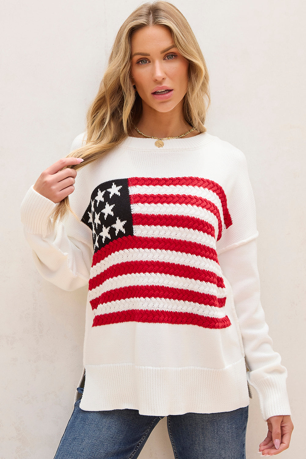 American Flag Sweater by Poppy Lee Lane