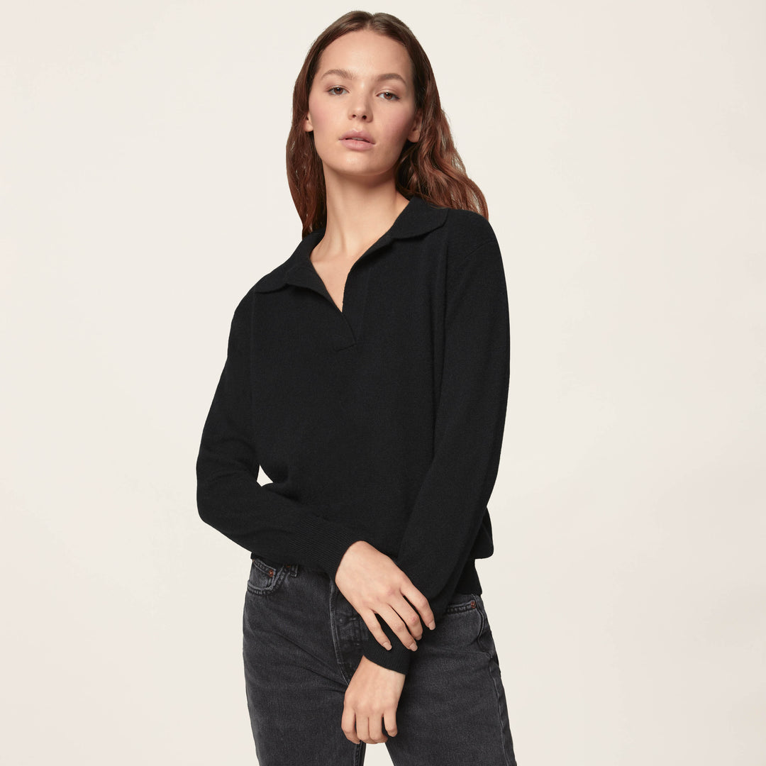 Camila Airy Cashmere Collared Sweater by Italic