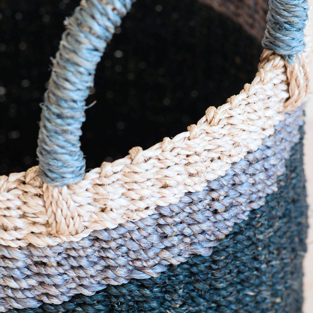 Black Floor Basket with Handle - Storage Baskets | LIKHÂ by LIKHÂ