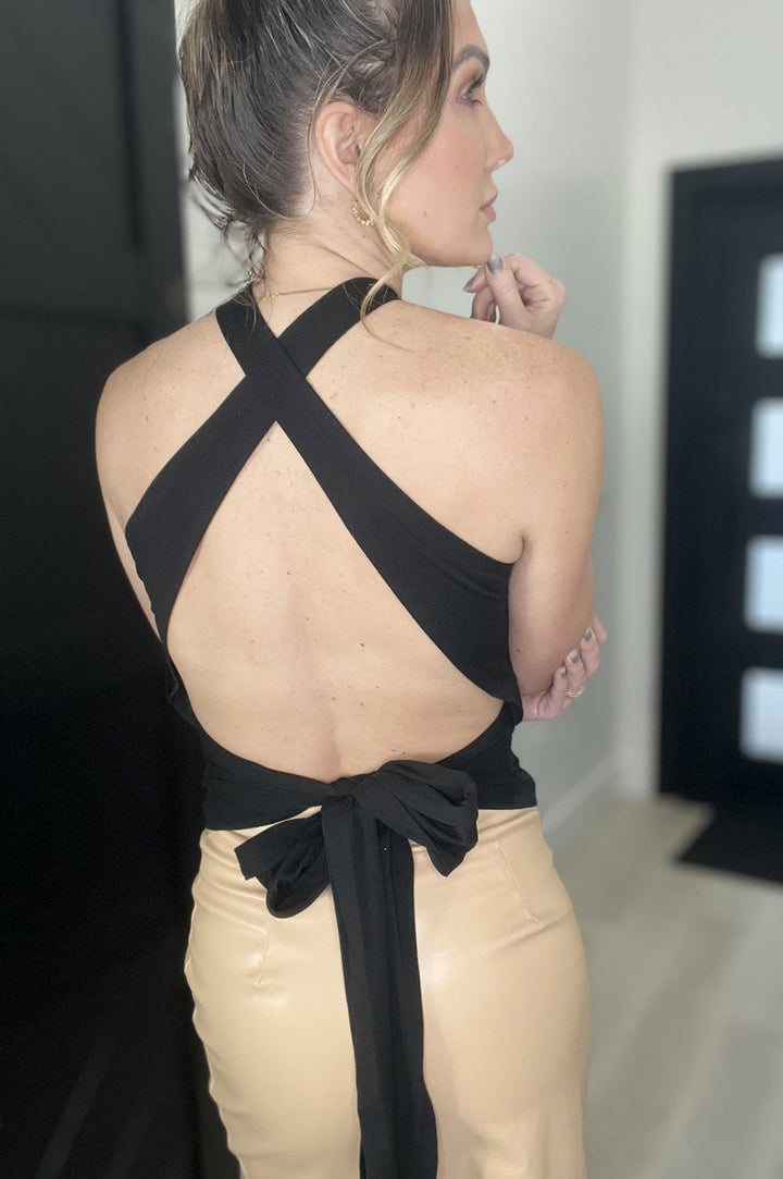 Backless Bow Halter Top