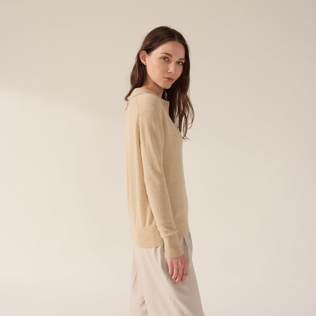 Camila Airy Cashmere Collared Sweater by Italic