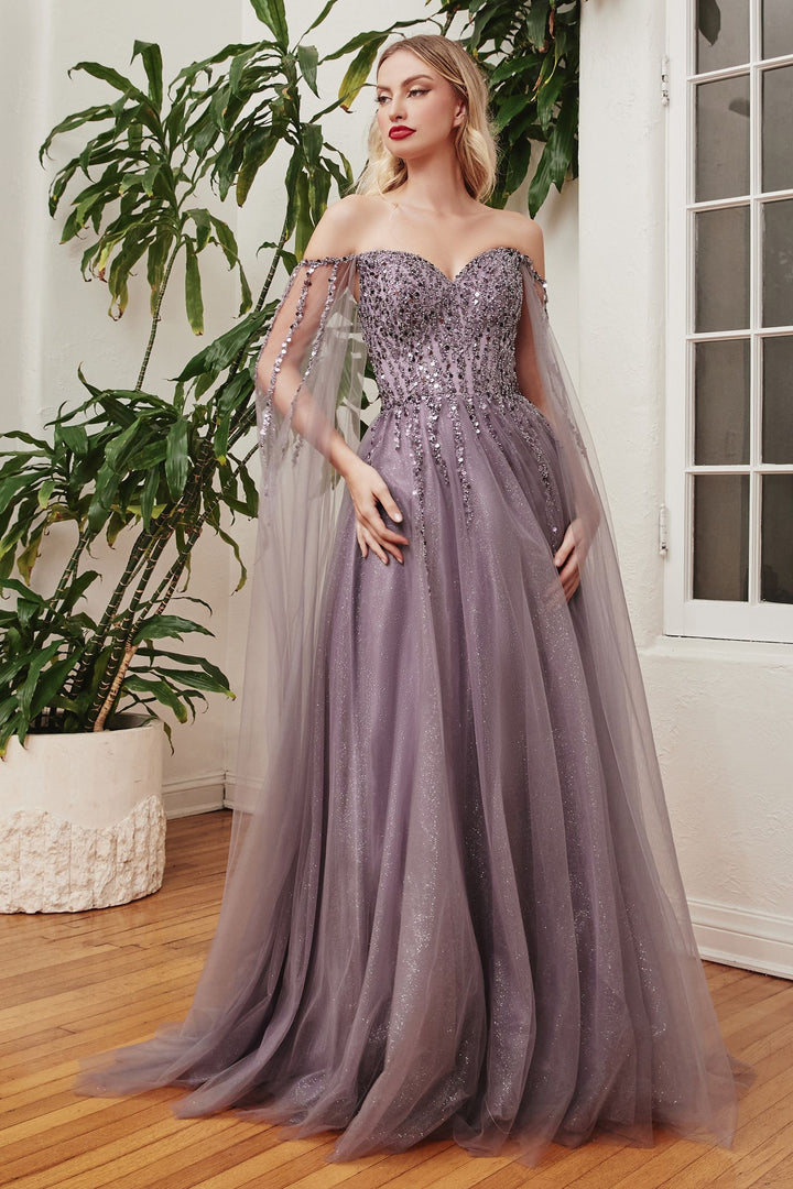 Beaded Strapless Fitted Off Shoulder Long Prom & Bridesmaid Dress CDCD0204