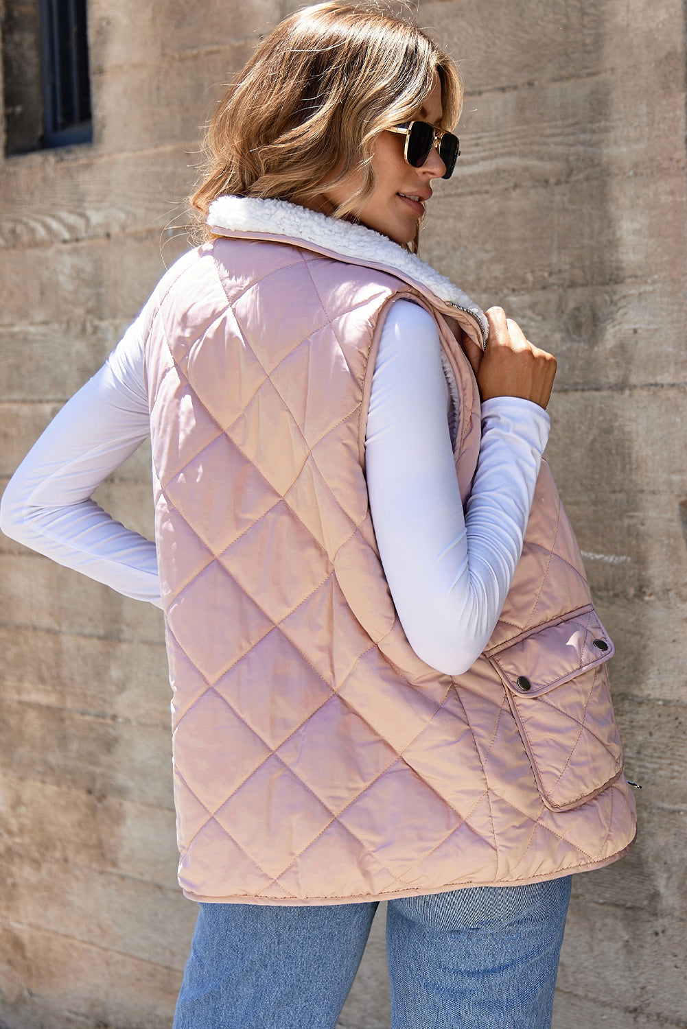 Fleece Lined Quilted Vest by Poppy Lee Lane