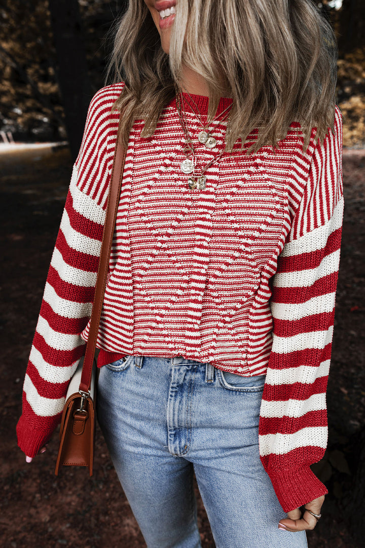 Stripe Textured Sweater by Poppy Lee Lane