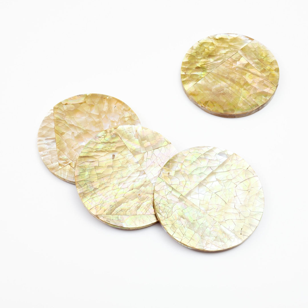 Cracked Pearl - Mother of Pearl Coasters | LIKHÂ by LIKHÂ