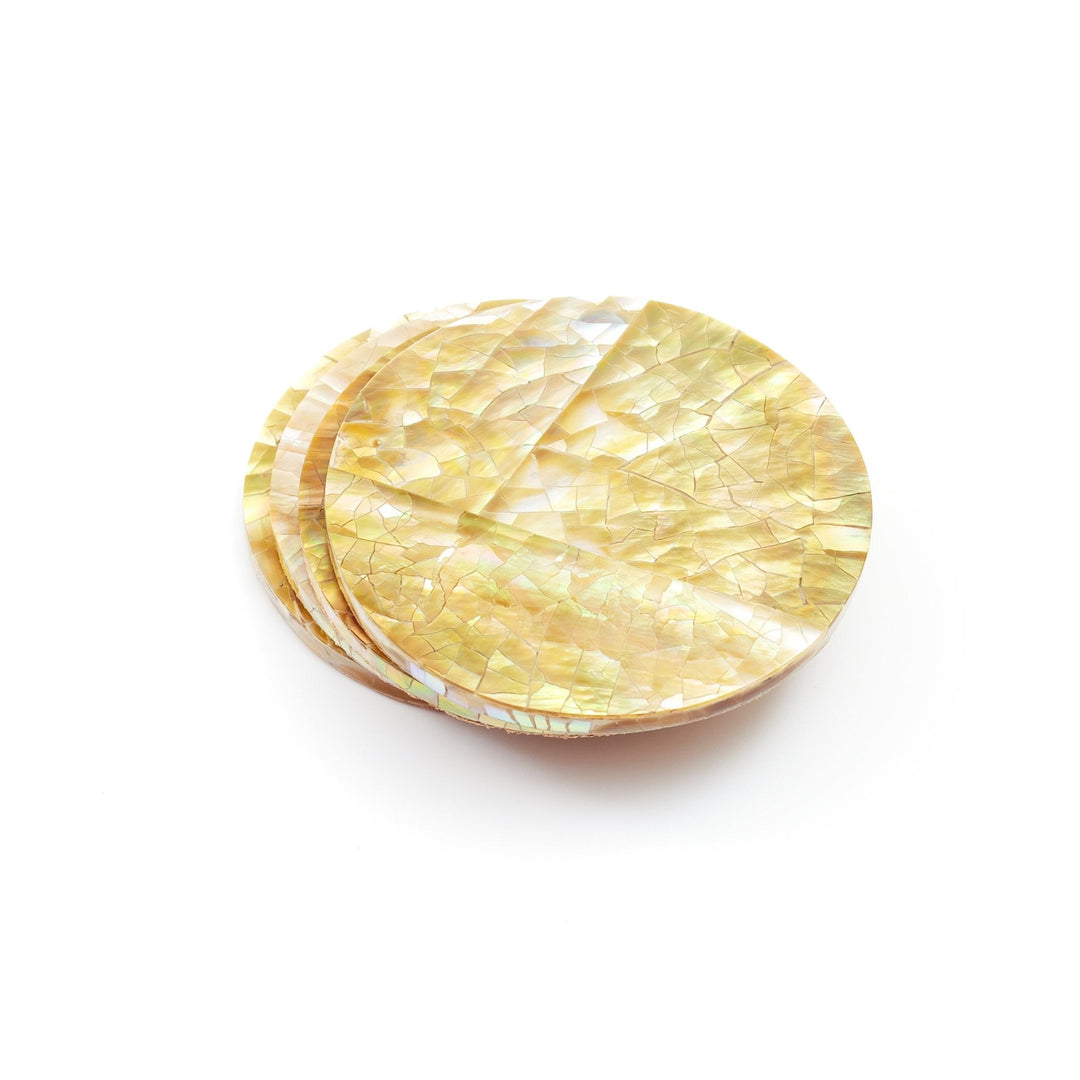 Cracked Pearl - Mother of Pearl Coasters | LIKHÂ by LIKHÂ