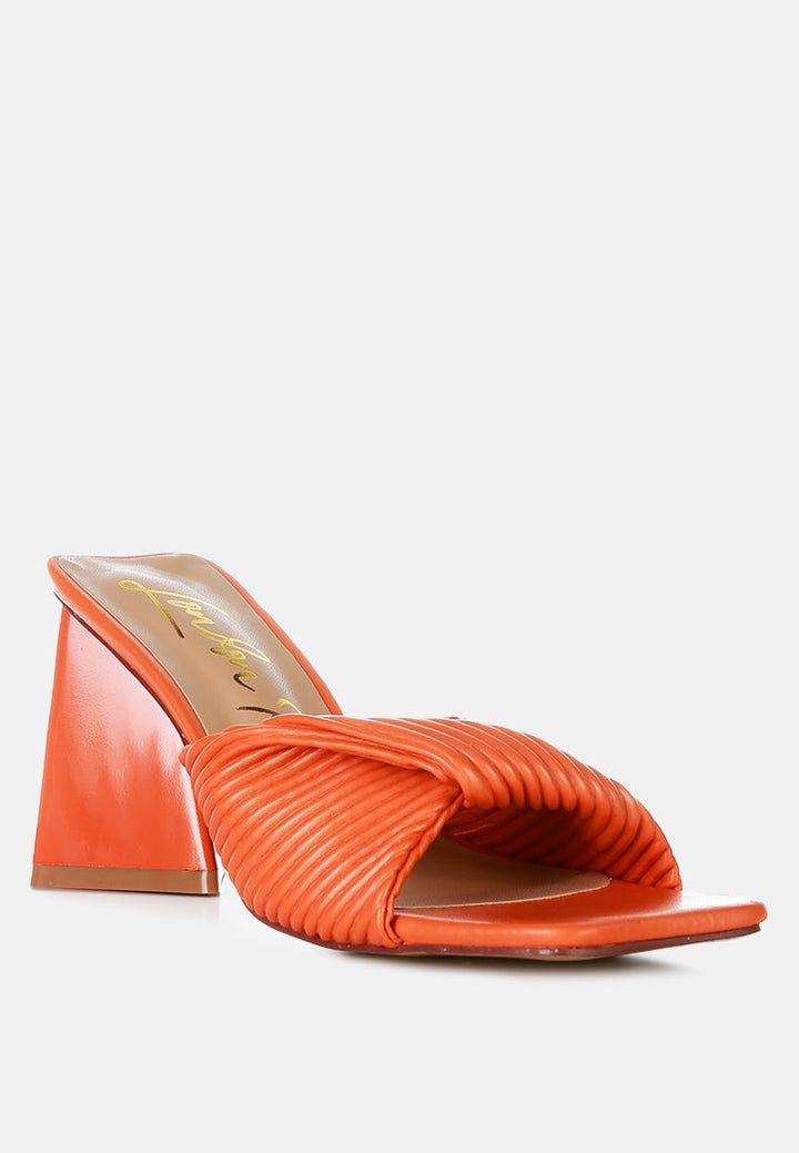 cupid kiss pleated twist strap sandals by London Rag