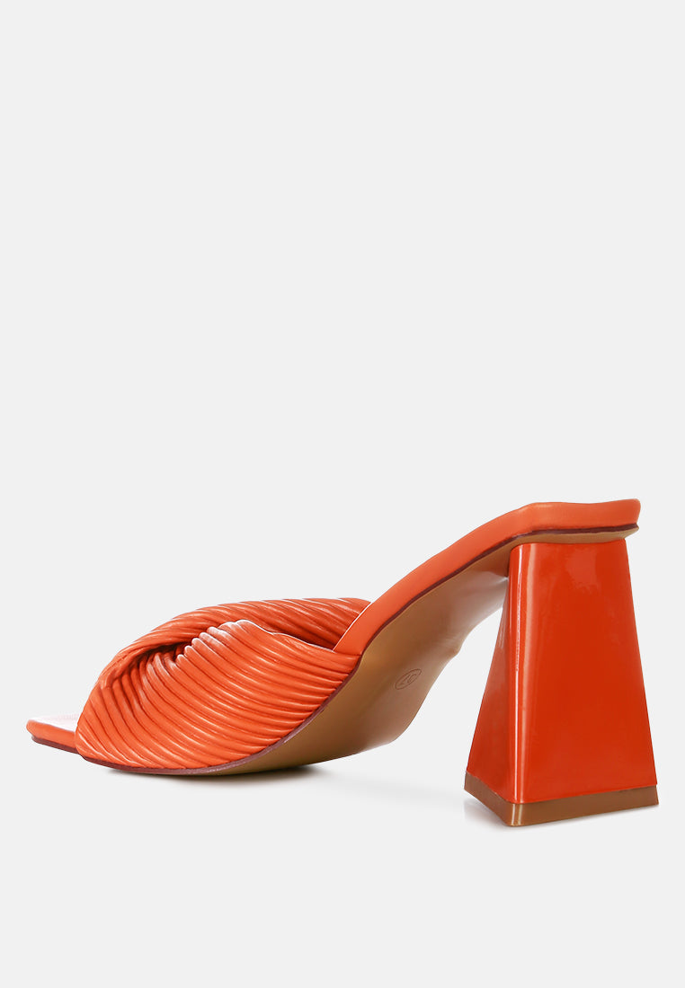 cupid kiss pleated twist strap sandals by London Rag