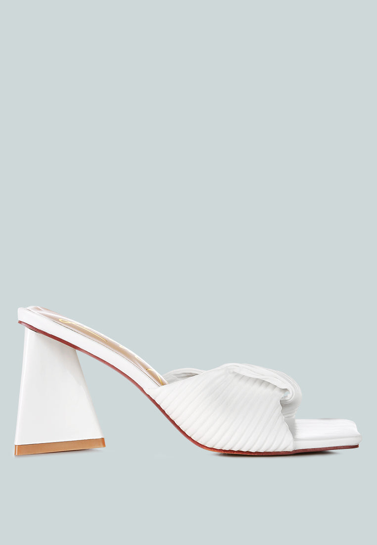 cupid kiss pleated twist strap sandals by London Rag