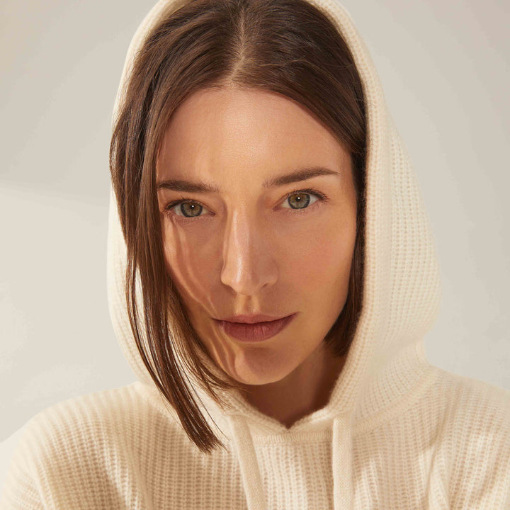 Josie Ribbed Cashmere Hoodie by Italic