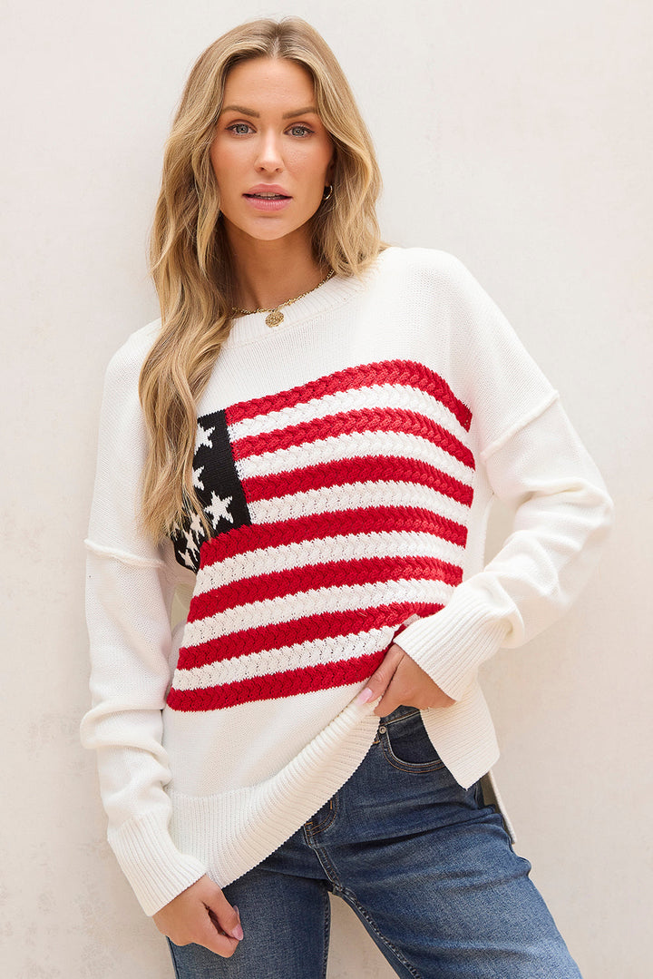 American Flag Sweater by Poppy Lee Lane