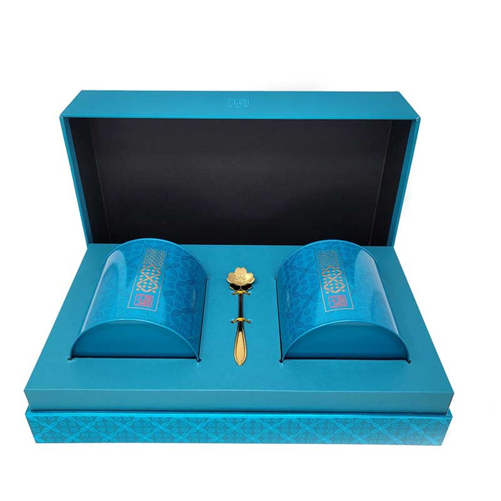 Decorative Tea Canister Gift Box with Premium Taiwanese Black Tea by Tea and Whisk