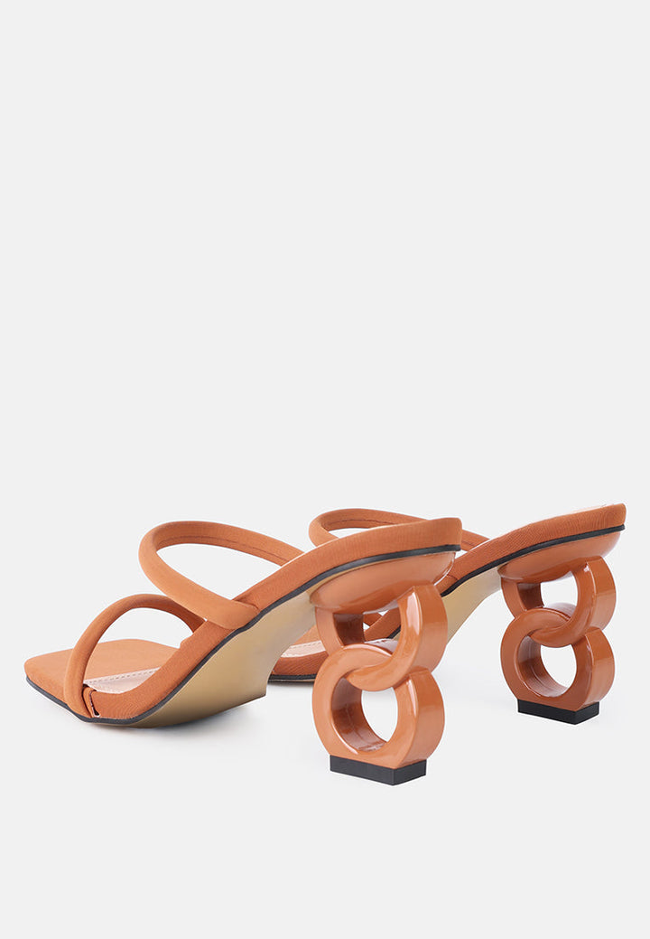 downtown double strap fantasy heel sandals by London Rag