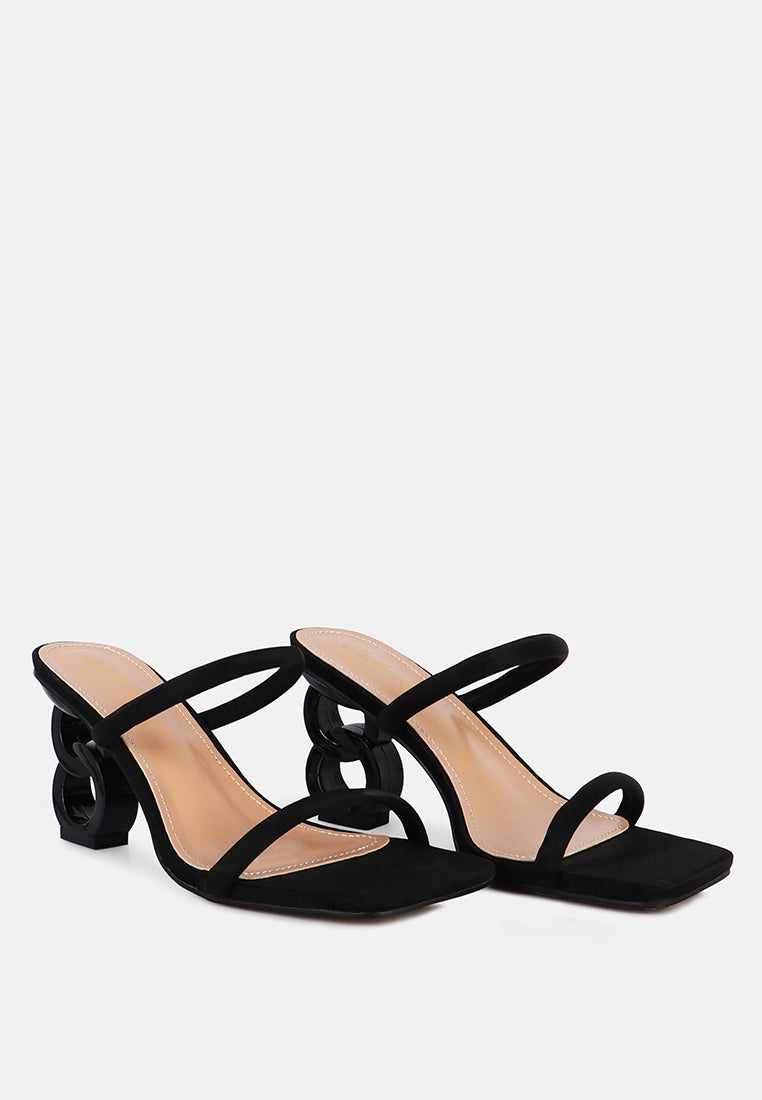 downtown double strap fantasy heel sandals by London Rag