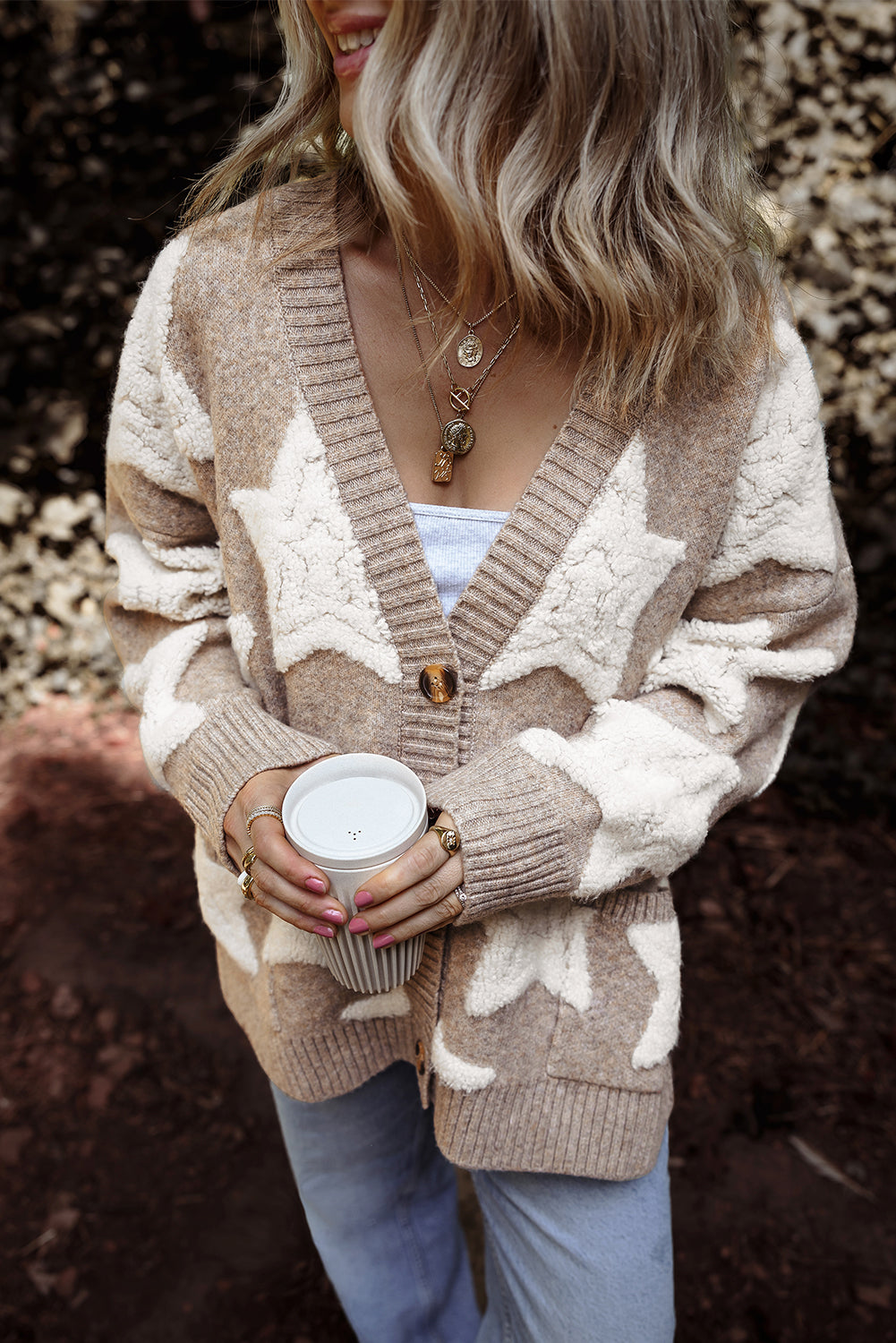 Sherpa Star Cardigan by Poppy Lee Lane