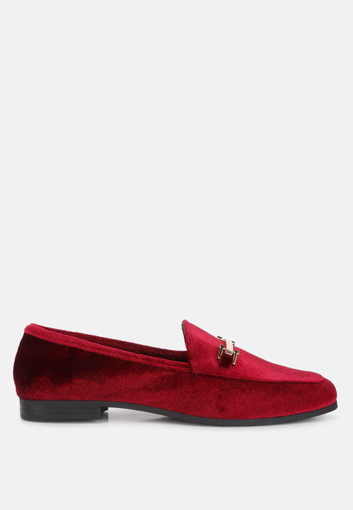 evelio horsebit embellished velvet loafers by London Rag