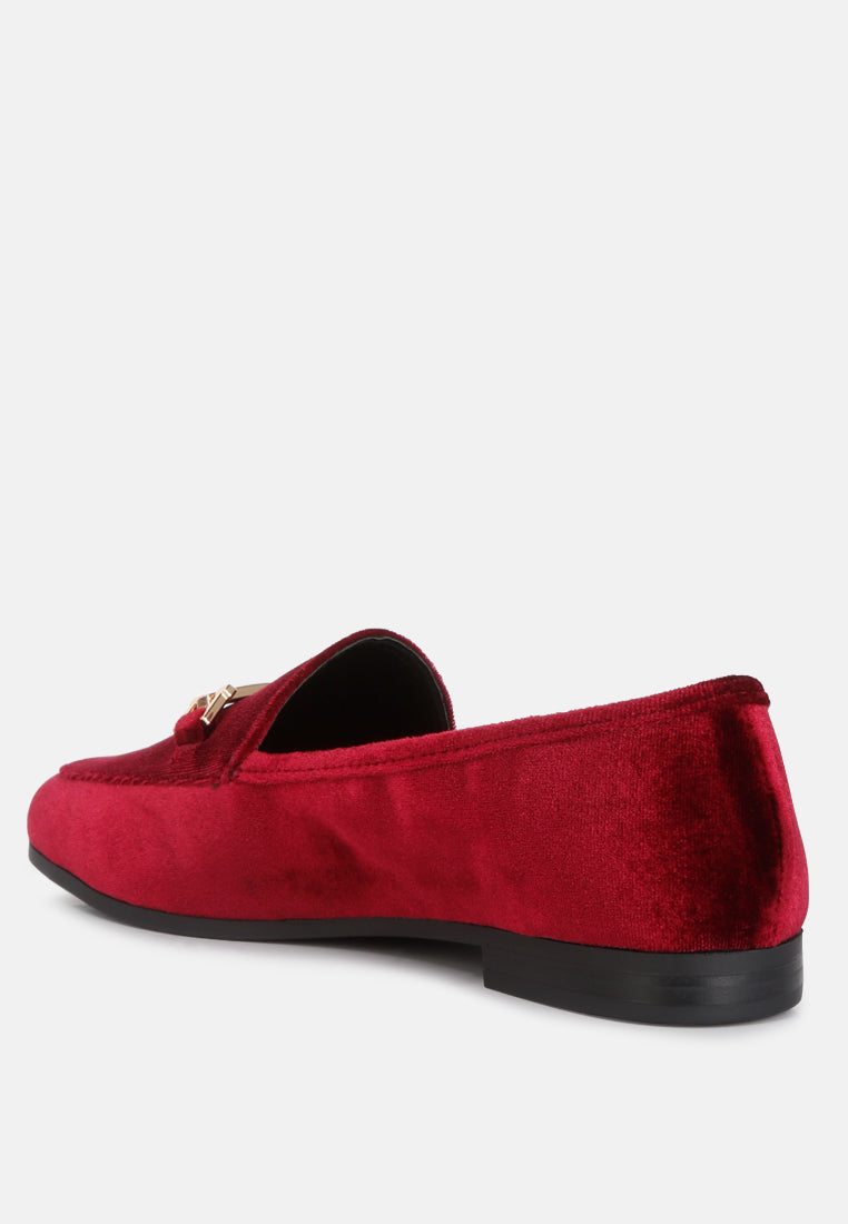 evelio horsebit embellished velvet loafers by London Rag