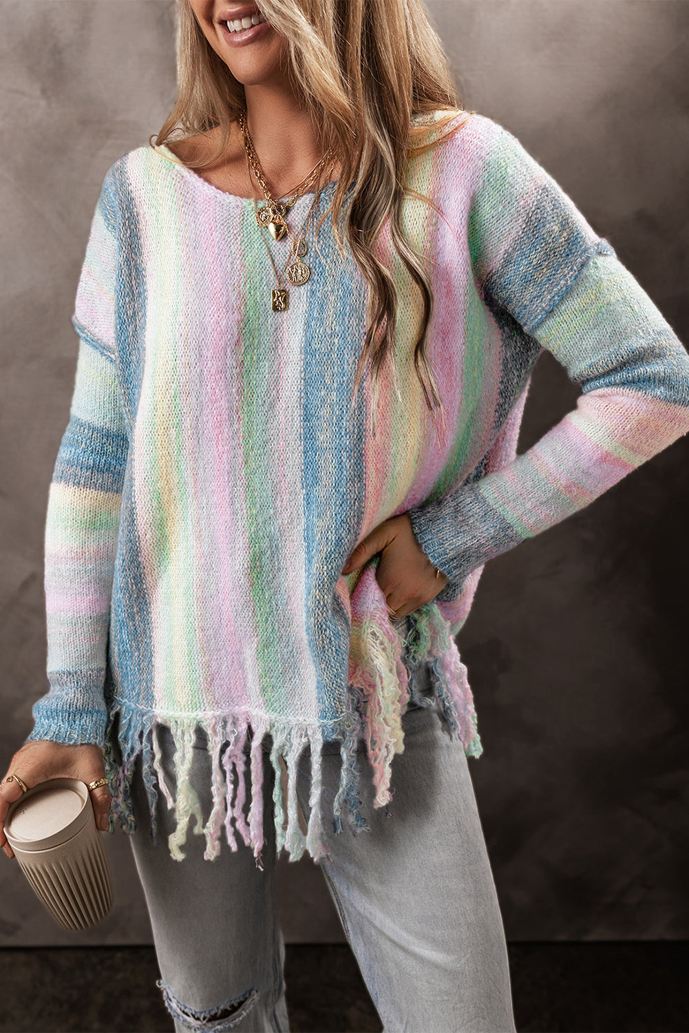 Fringed Tunic Sweater by Poppy Lee Lane