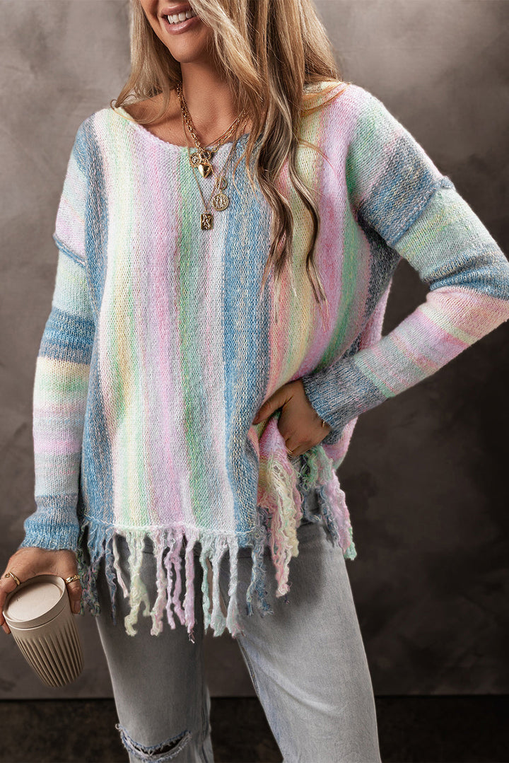 Fringed Tunic Sweater by Poppy Lee Lane