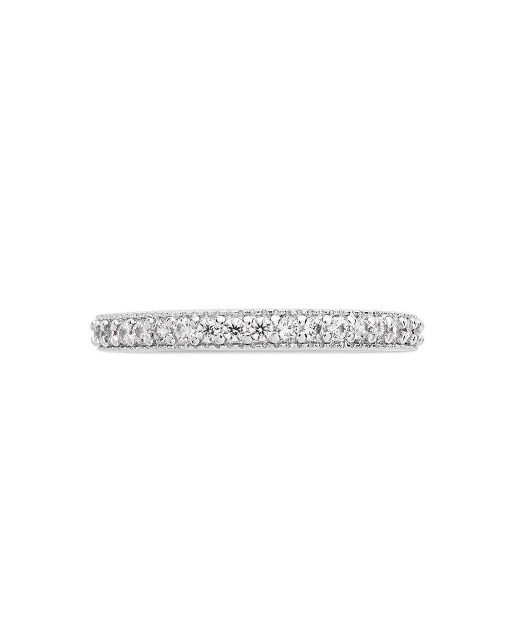 Sterling Silver Thin CZ Band Ring by Sterling Forever