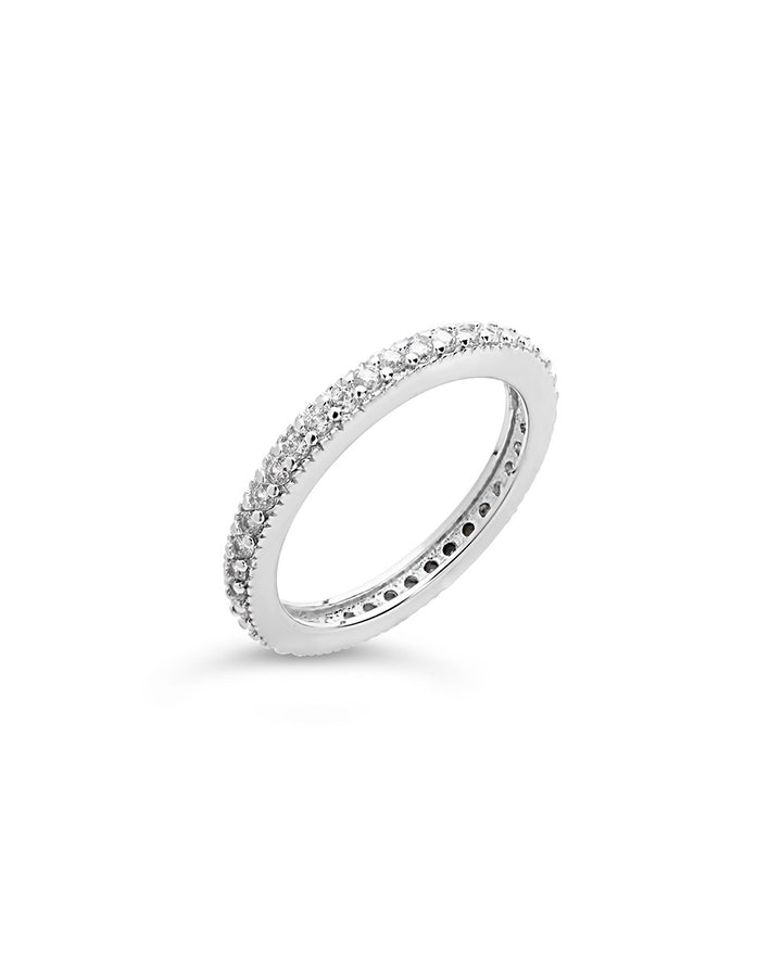 Sterling Silver Thin CZ Band Ring by Sterling Forever