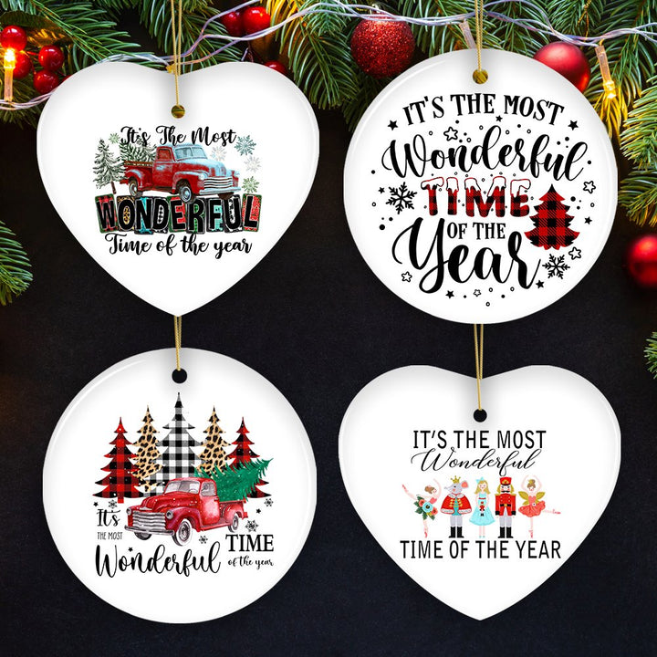 It's the Most Wonderful Time of the Year Christmas Ornament Bundle by OrnamentallyYou