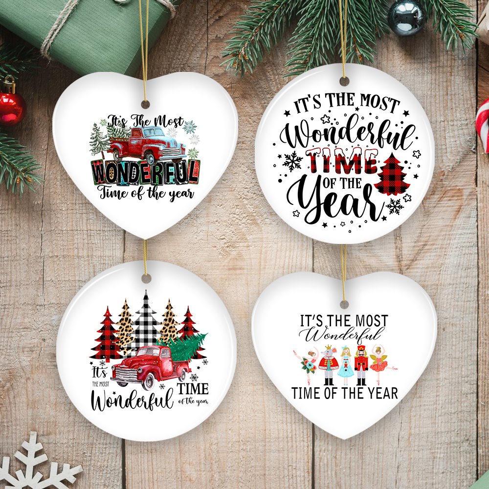 It's the Most Wonderful Time of the Year Christmas Ornament Bundle by OrnamentallyYou