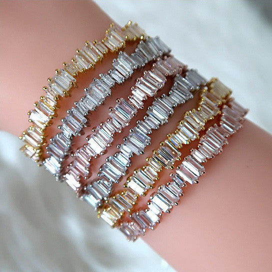 Bonjour Bracelet La French Natural Baguette Setting by VistaShops