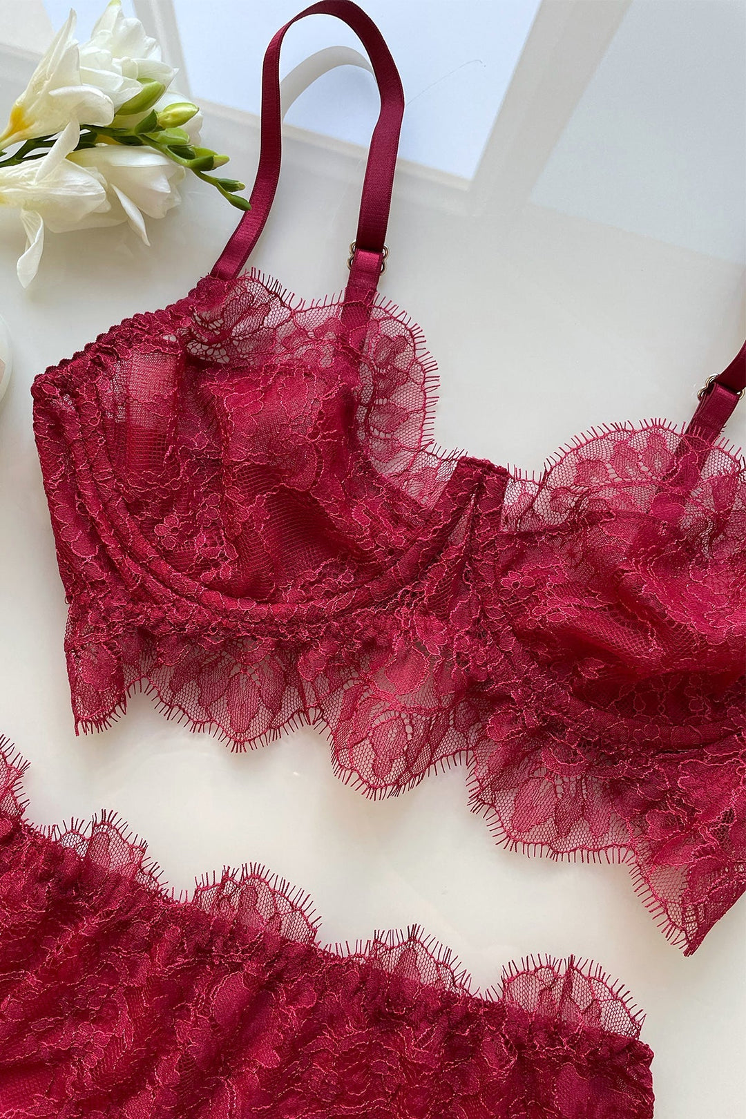 Grace Burgundy Lingerie Set by Angie's Showroom