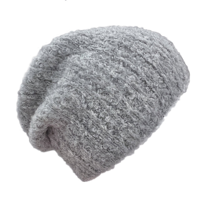 Gray Loop Knit Alpaca Beanie by SLATE + SALT