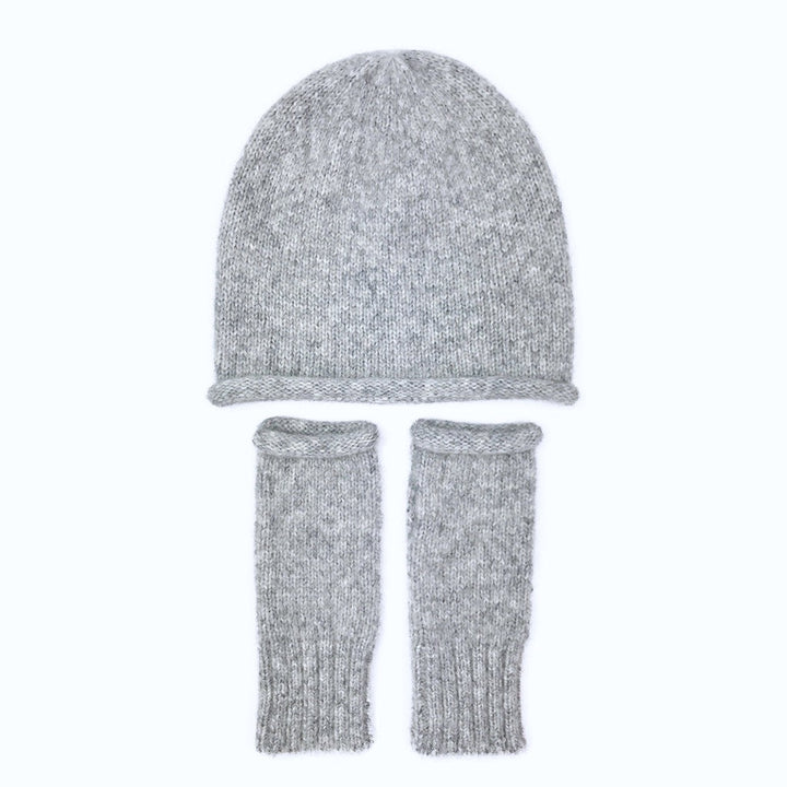 Gray Essential Knit Alpaca Beanie by SLATE + SALT