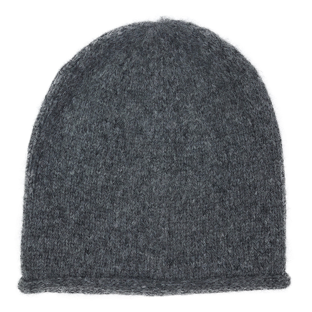 Charcoal Essential Knit Alpaca Beanie by SLATE + SALT