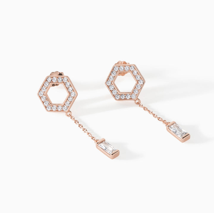 The Tyra Baguette Drop Earrings by Ora Ana