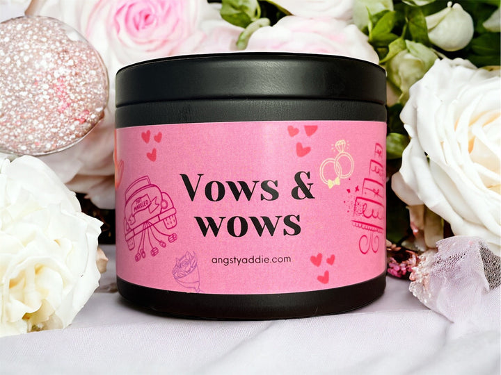 Vows + Wows bridal shower favors by Angsty Addie