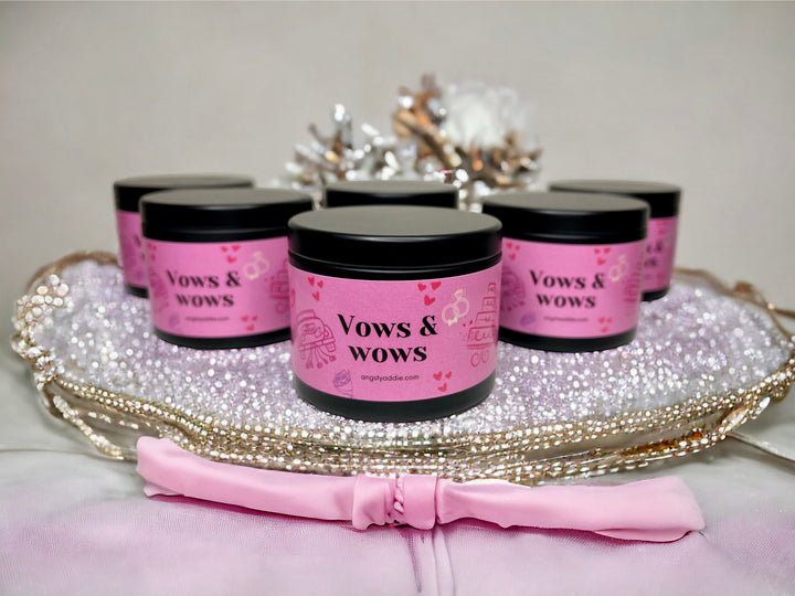 Vows + Wows bridal shower favors by Angsty Addie