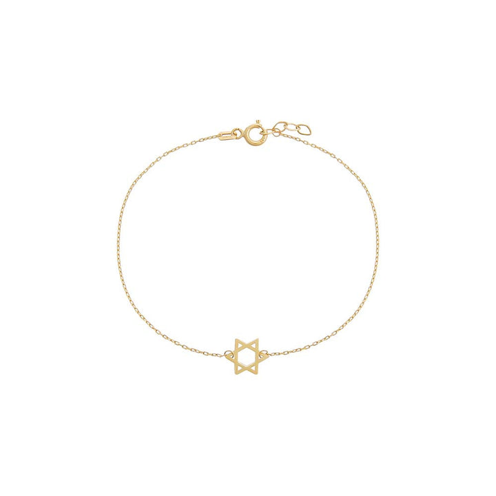 Mini Solid Star Of David Bracelet 14K by By Adina Eden