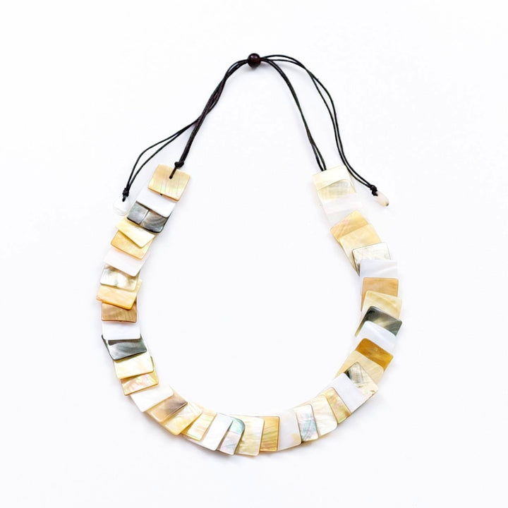 Mother of Pearl Squares Necklace - Playa Multicolor | LIKHÂ by LIKHÂ