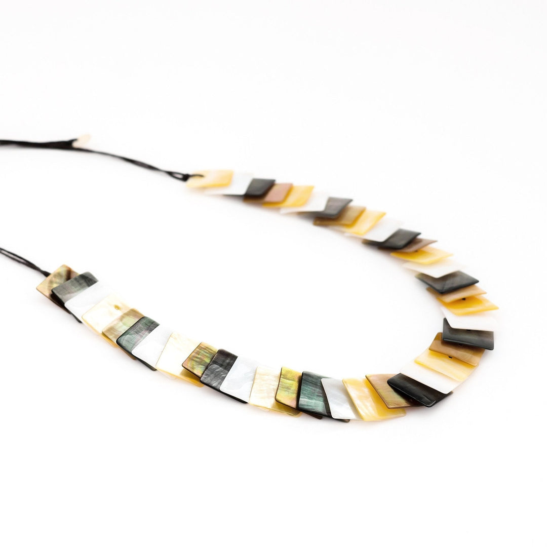 Mother of Pearl Squares Necklace - Playa Multicolor | LIKHÂ by LIKHÂ