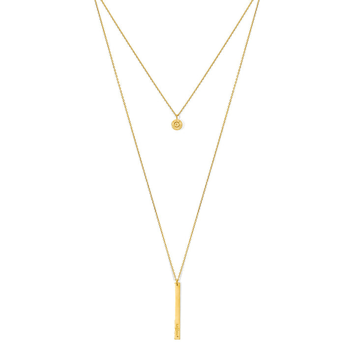 Layered Bar Bullet Necklace by SLATE + SALT